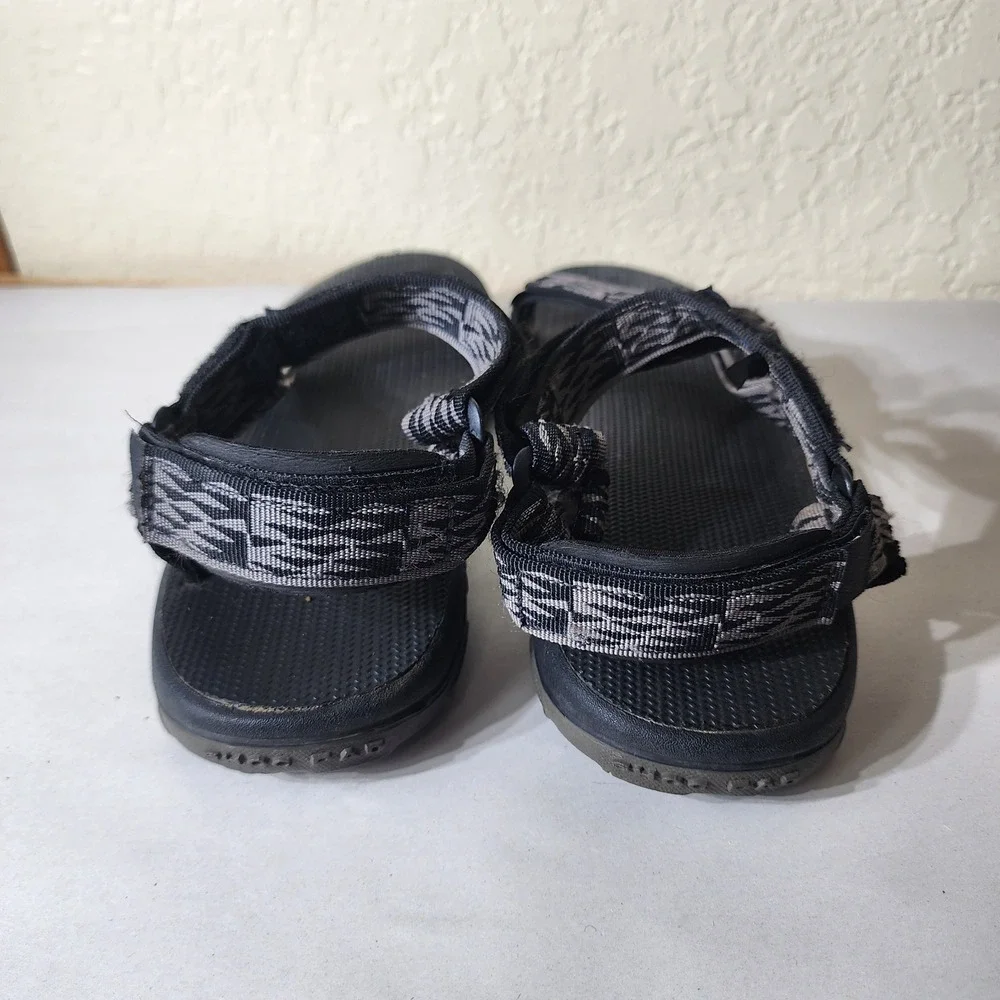 Teva Hurricane Sport Sandals Mens 12 Black Grey Geometric Straps 6601 F10099G